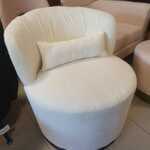 Sofa chair  boucle, draaibaar, Wit